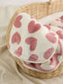 Pink Hearts Fleece Baby Blanket