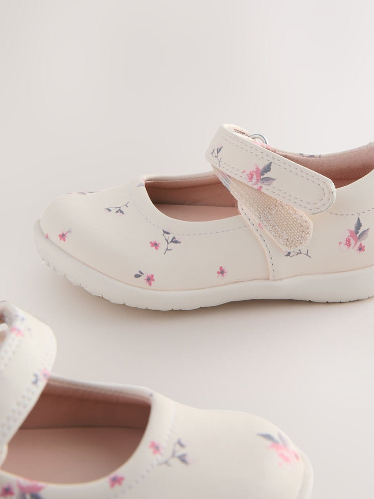 Neutral Wide Fit (G) First Walker Mary Jane Shoes