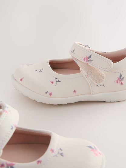 Neutral Wide Fit (G) First Walker Mary Jane Shoes