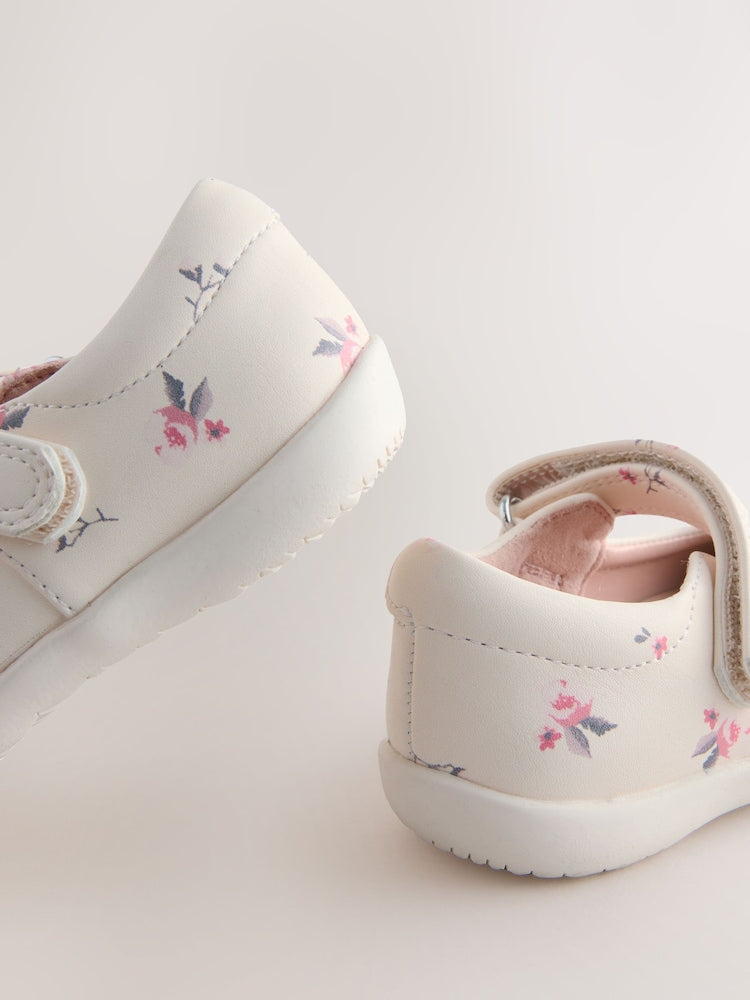 Neutral Wide Fit (G) First Walker Mary Jane Shoes