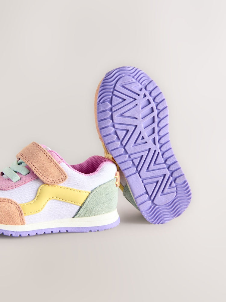 Multi Colourblock Standard Fit (F) First Walker Trainers