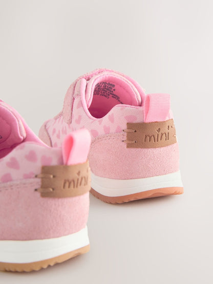 Pink/Red Standard Fit (F) First Walker Trainers