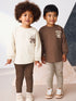 Brown/Cream Babyccino Long Sleeve Tops & Leggings Set 2 Pack (3mths-7yrs) - Size 3-6 Months (62-68cm) - Brown/Cream Babyccino Long Sleeve