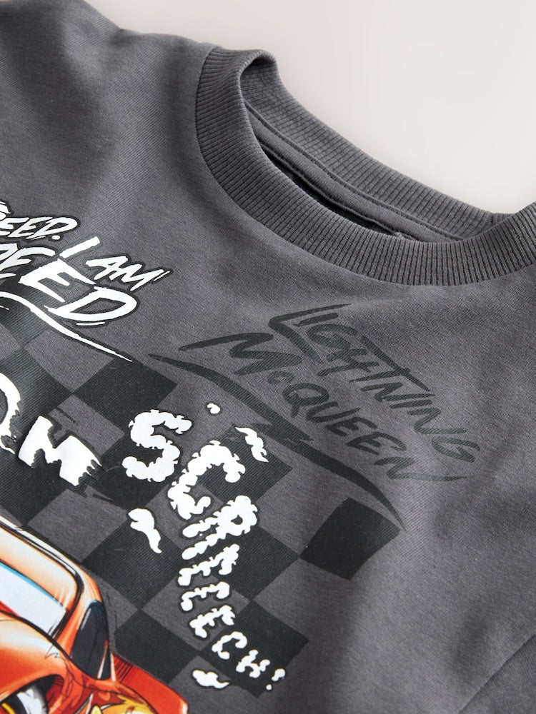 Charcoal Grey Long Sleeve Disney Cars T-Shirt (9mths-8yrs)
