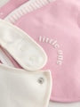 Pink Heart Baby Bibs 5 Pack - Size One