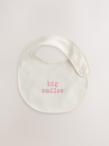 Pink Heart Baby Bibs 5 Pack