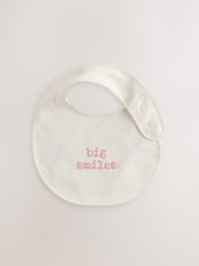 Pink Heart Baby Bibs 5 Pack - Size One
