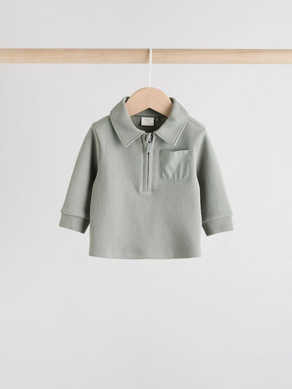 Grey Polo Top and Legging Baby Set (0mths-2yrs)