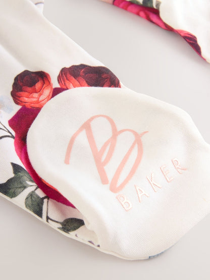 Baker by Ted Baker Red Cotton Printed Sleepsuits 3 Pack