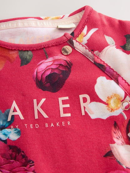 Baker by Ted Baker Red Cotton Printed Sleepsuits 3 Pack