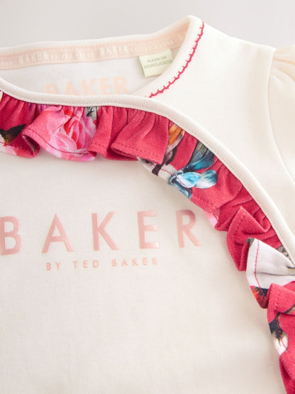 Baker by Ted Baker Red Cotton Printed Sleepsuits 3 Pack