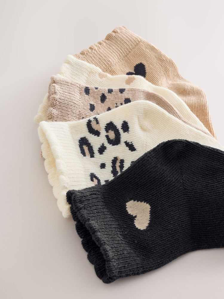Monochrome Baby Socks 5 Pack (0mths-2yrs) - Size 50cm (First Size)