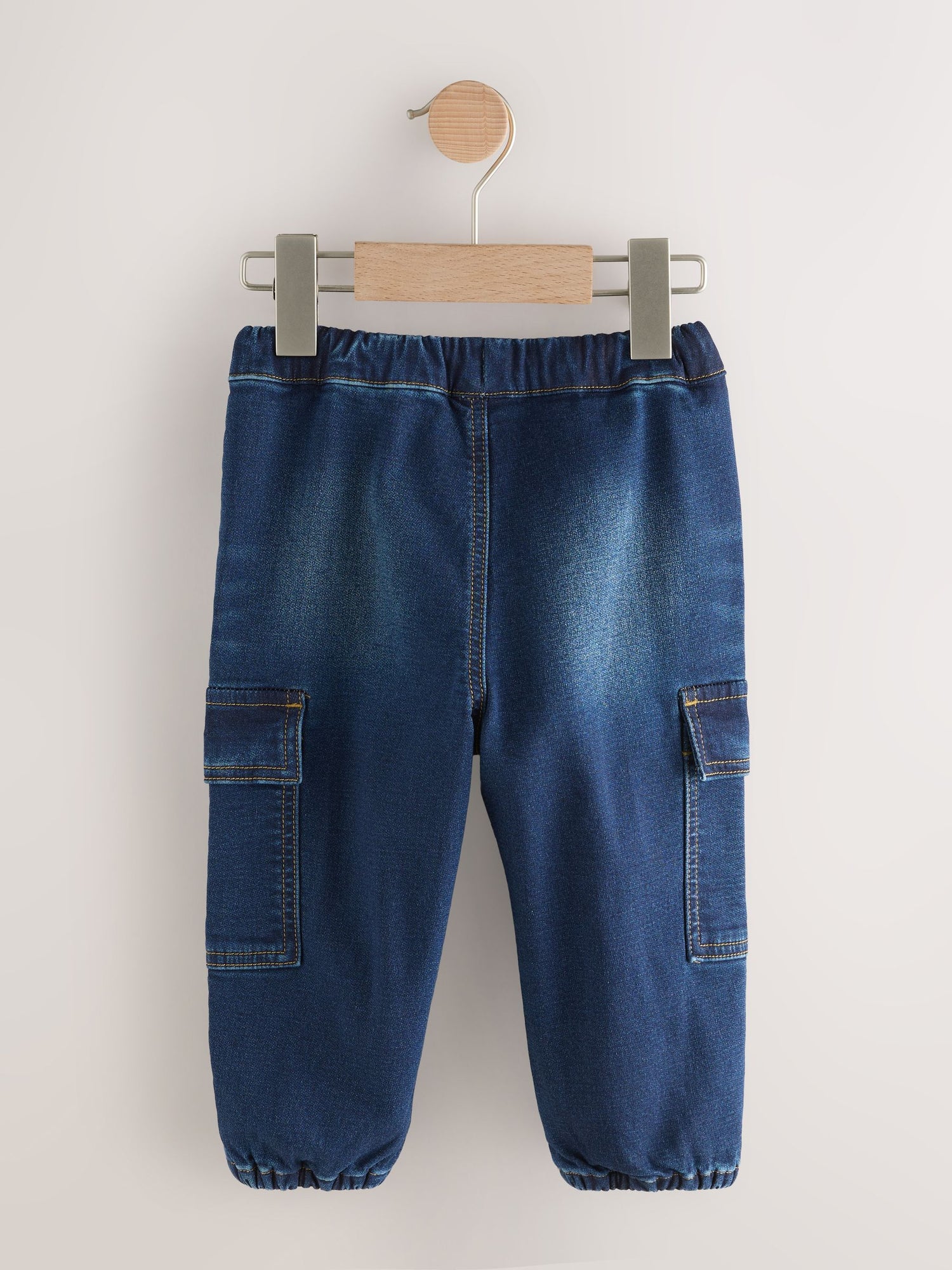Dark Blue Comfort Stretch Wide Cargo Jeans (3mths-7yrs) - Size 3-6 Months (62-68cm)