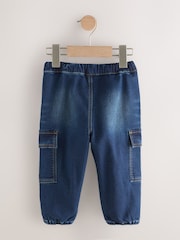Dark Blue Comfort Stretch Wide Cargo Jeans (3mths-7yrs) - Size 3-6 Months (62-68cm)