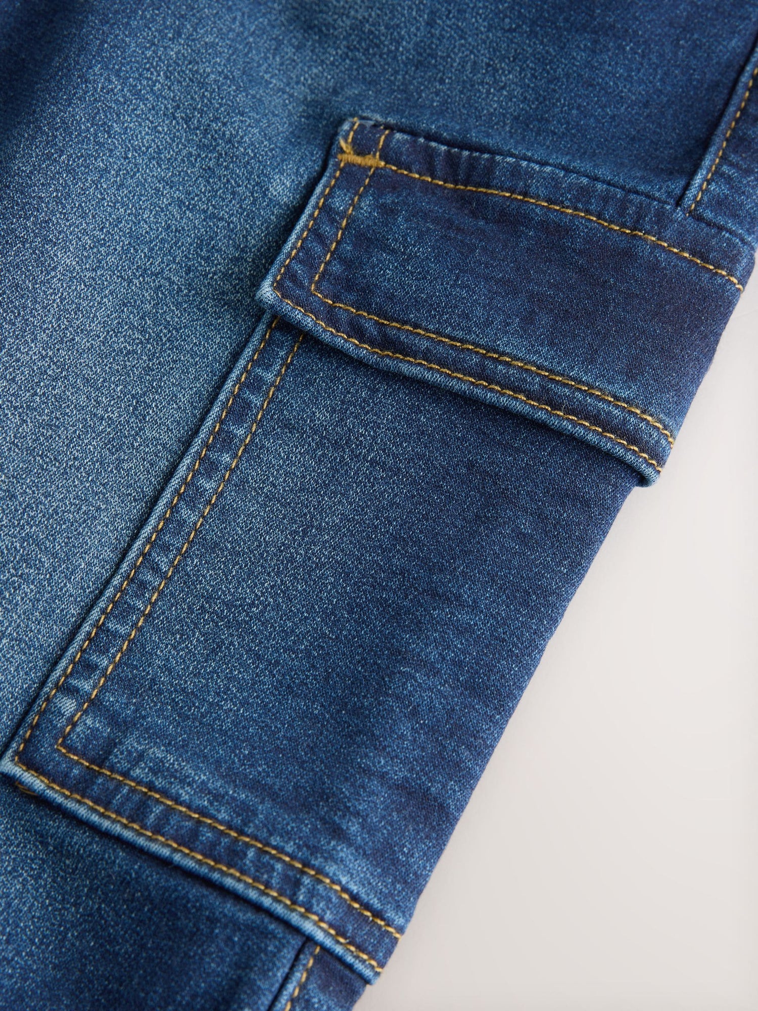 Dark Blue Comfort Stretch Wide Cargo Jeans (3mths-7yrs) - Size 3-6 Months (62-68cm)