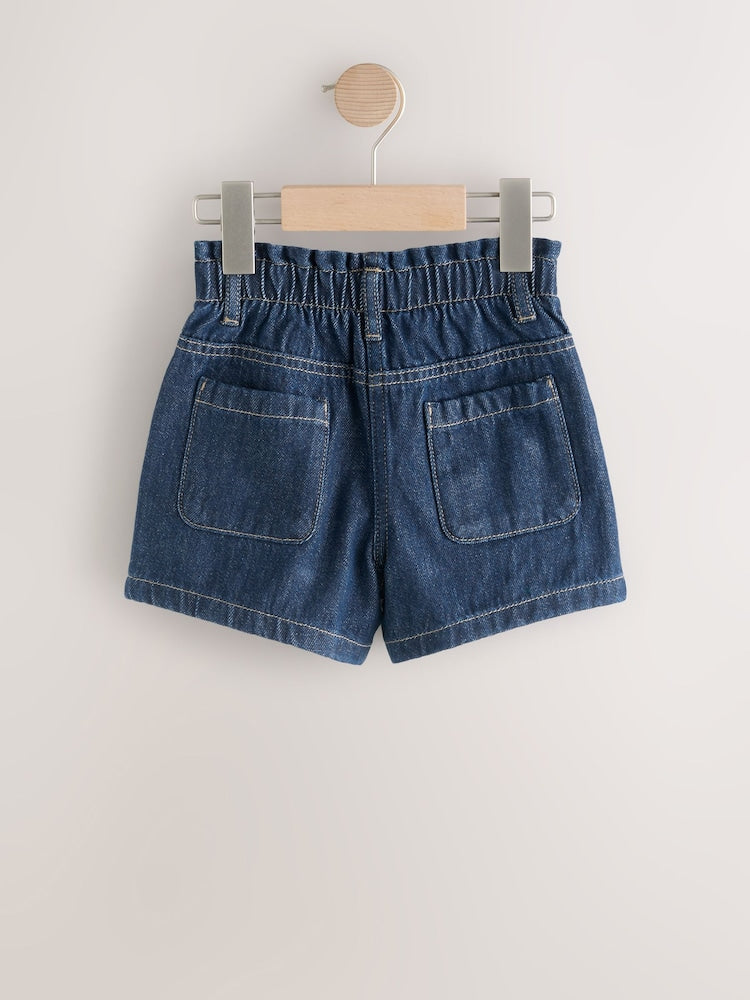 Blue Denim Bow Shorts and Tights Set (3mths-7yrs)