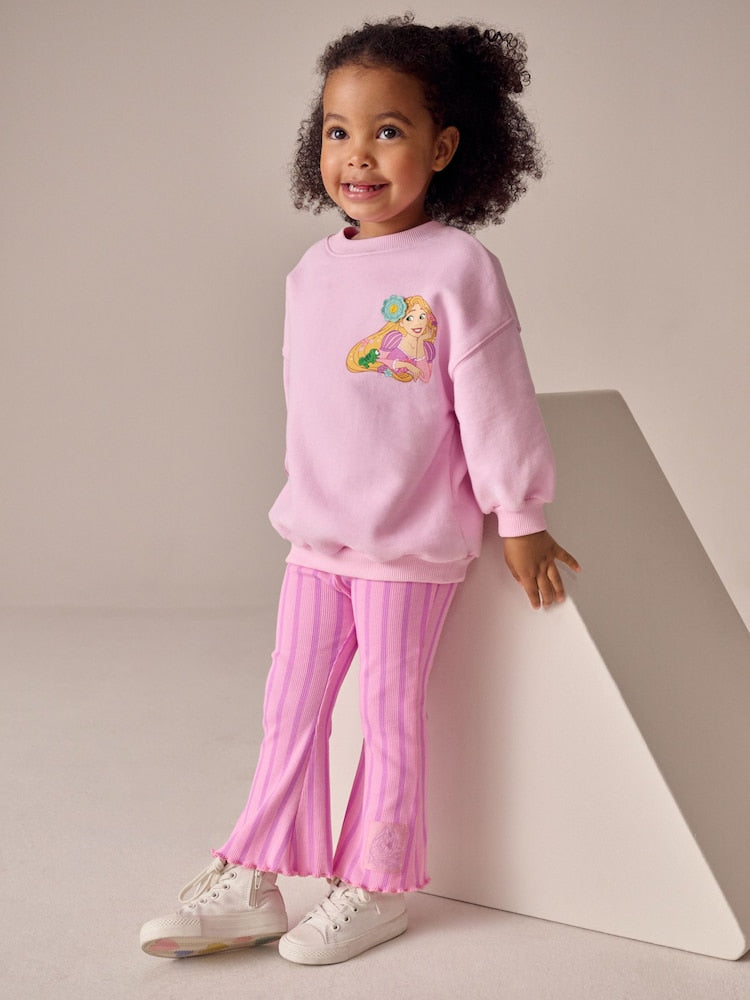 Pink Rapunzel Disney Princess Sweatshirt &amp; Flare Leggings Set (3mths-7yrs) - Size 3-6 Months (62-68cm) - Pink Rapunzel Disney Princess Sweatshirt &amp; Flare