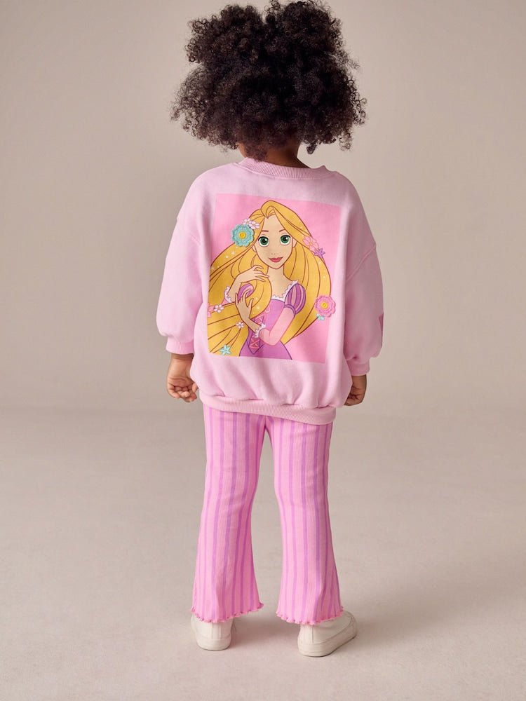 Pink Rapunzel Disney Princess Sweatshirt &amp; Flare Leggings Set (3mths-7yrs) - Size 3-6 Months (62-68cm)