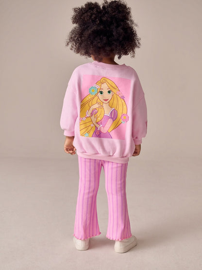 Pink Rapunzel Disney Princess Sweatshirt &amp; Flare Leggings Set (3mths-7yrs) - Size 3-6 Months (62-68cm)