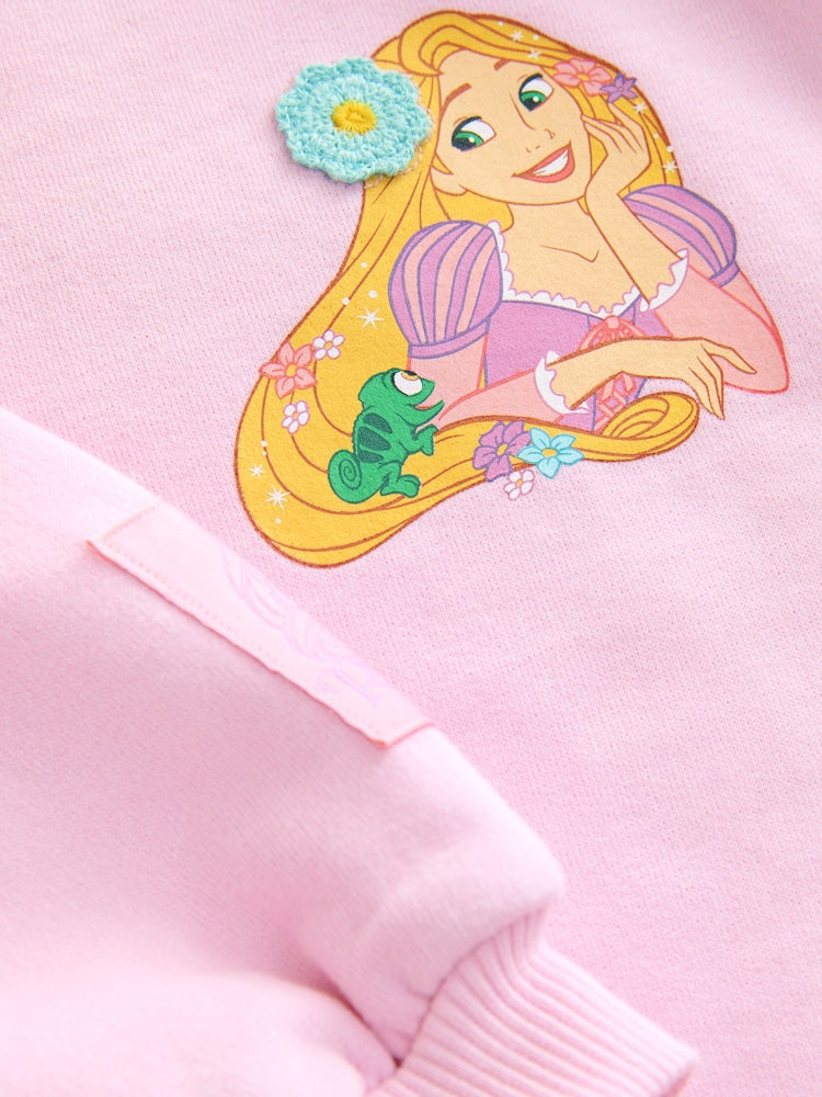 Pink Rapunzel Disney Princess Sweatshirt &amp; Flare Leggings Set (3mths-7yrs) - Size 3-6 Months (62-68cm)