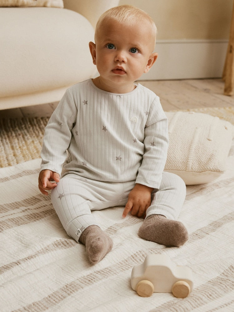 Grey Big Smiles Baby Top and Leggings Set (0mths-2yrs) (0mths-2yrs) - 12-18 Months (80-86cm)