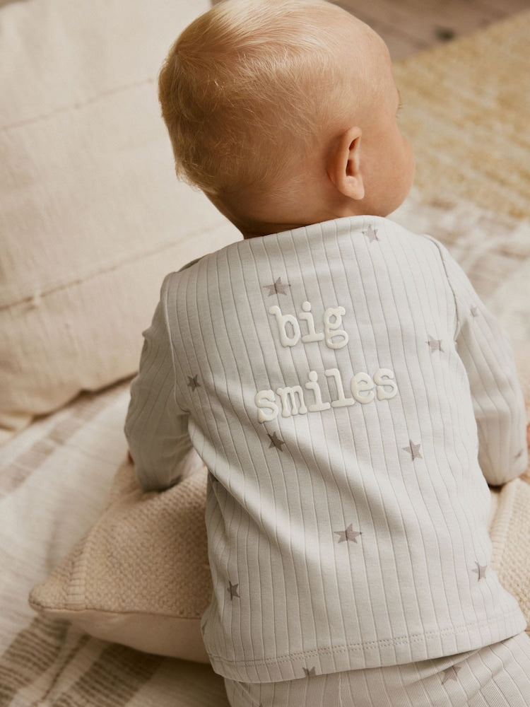 Grey Big Smiles Baby Top and Leggings Set (0mths-2yrs) (0mths-2yrs)