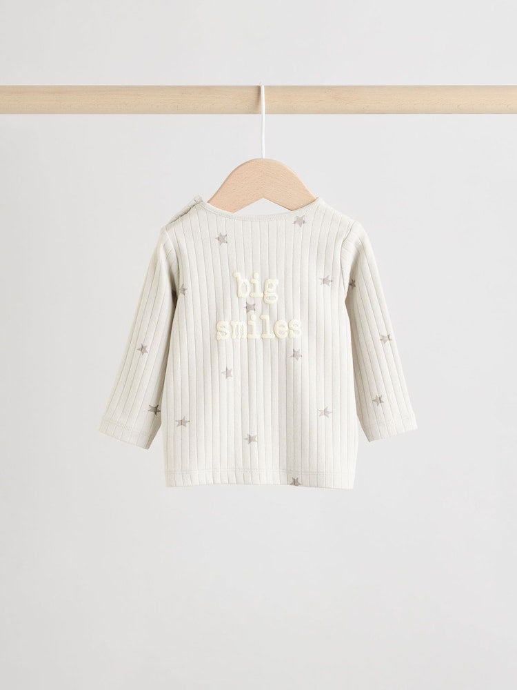 Grey Big Smiles Baby Top and Leggings Set (0mths-2yrs) (0mths-2yrs)