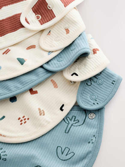 Multi Baby Bibs 5 Pack - Size One