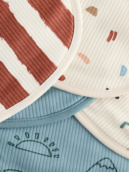 Multi Baby Bibs 5 Pack - Size One