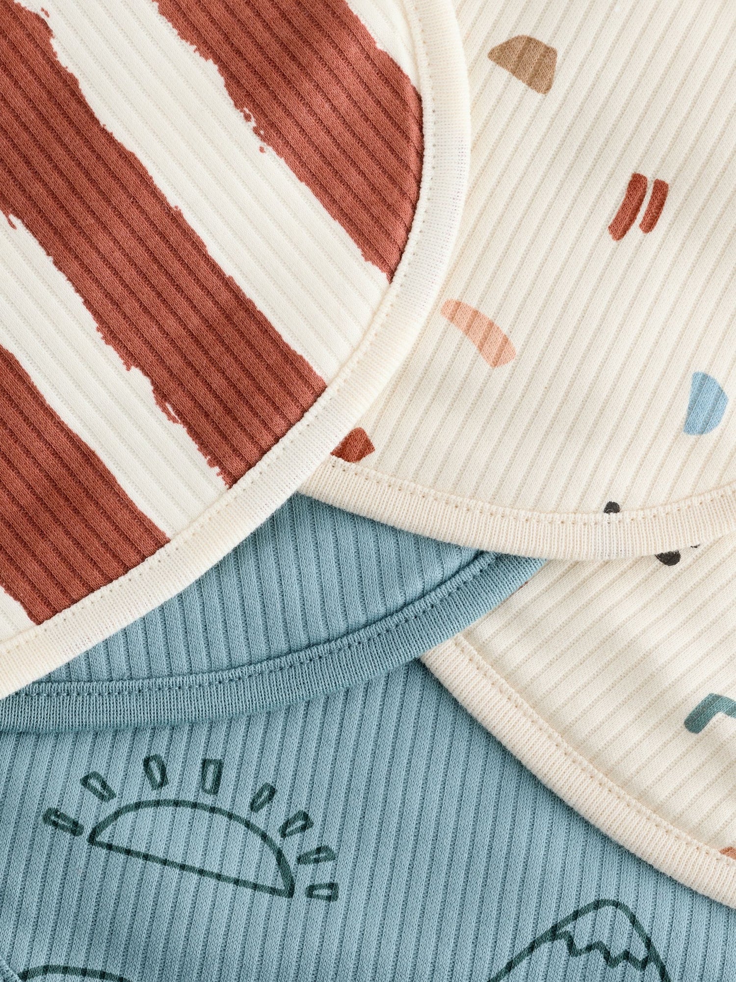 Multi Baby Bibs 5 Pack - Size One