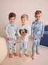 Blue/Ecru Dog Snuggle Pyjamas 3 Pack (9mths-6yrs)
