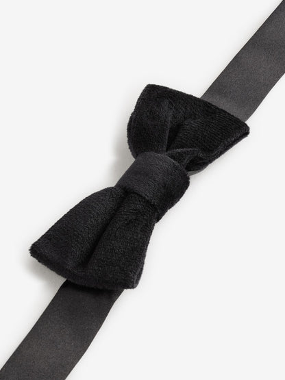 Black Velvet Bow Tie (3-16yrs) - 6 - 9 Years (116 - 134cm)