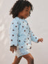 Blue Polka Dot Printed Quilted Jacket (3mths-7yrs) - Size 3-6 Months (62-68cm) - Blue Polka Dot
