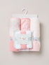 Snuggle Tots Pink Hooded Towels And Wash Cloths 3 Pack - Size One