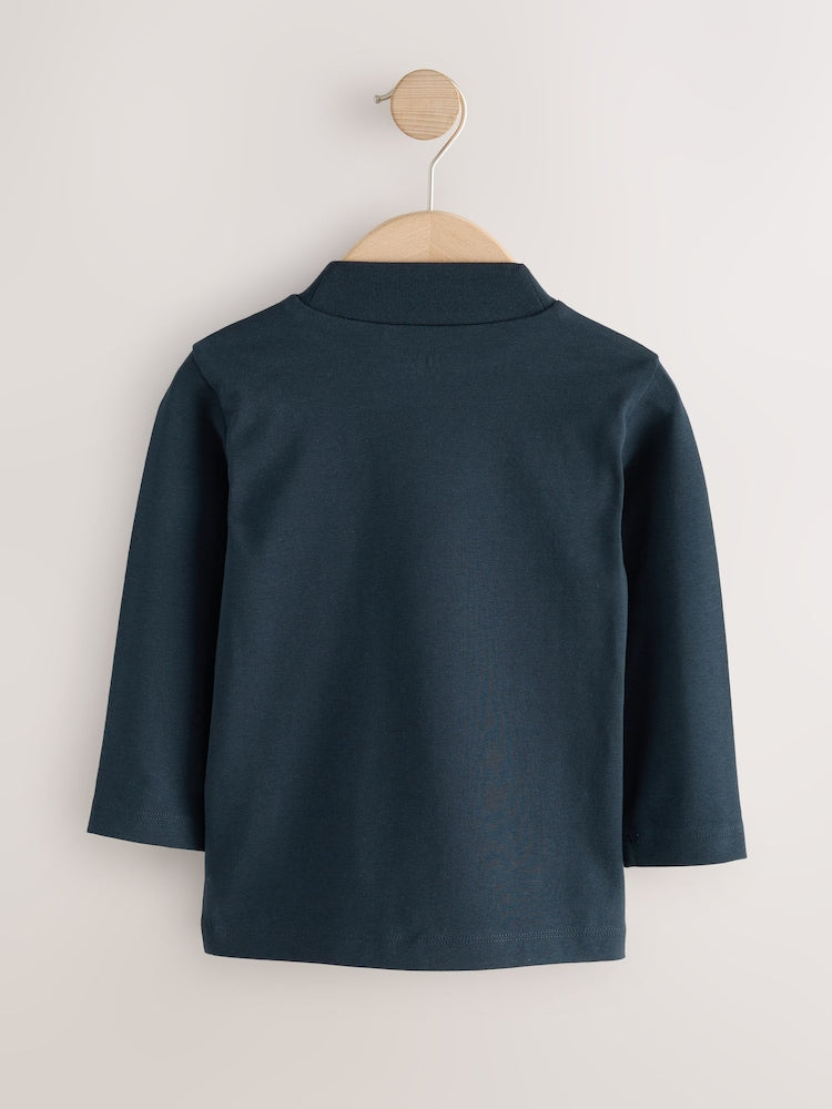 Navy Long Sleeve Turtle Neck T-Shirt (3mths-7yrs)