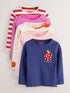 Fruit Long Sleeve Rib Tops 5 Pack (3mths-7yrs)