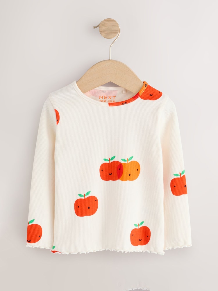 Fruit Long Sleeve Rib Tops 5 Pack (3mths-7yrs)