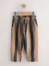 Black/Brown Single Wide Leg Jersey Joggers (3mths-7yrs) - Size 3-6 Months (62-68cm) - Black/Brown Single Wide Leg Jersey