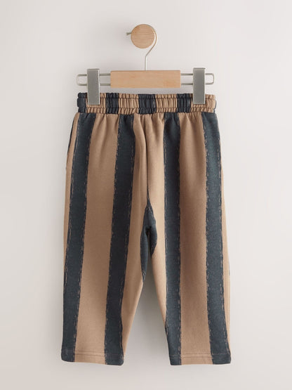 Black/Brown Single Wide Leg Jersey Joggers (3mths-7yrs) - Size 3-6 Months (62-68cm)
