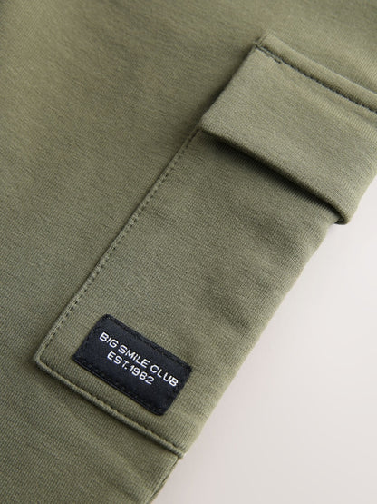 Khaki Green Skinny Utility Joggers (3mths-7yrs) - Size 3-6 Months (62-68cm)