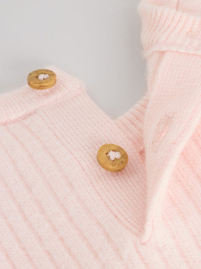 Light Pink Baby Knitted Jumper and Leggings Set 2 Piece (0mths-3yrs)