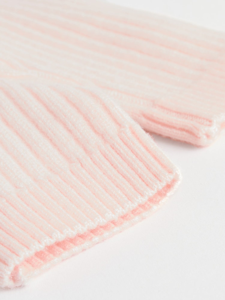 Light Pink Baby Knitted Jumper and Leggings Set 2 Piece (0mths-3yrs)