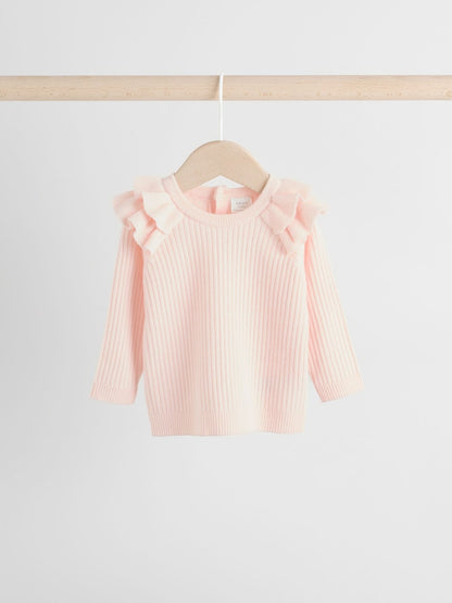 Light Pink Baby Knitted Jumper and Leggings Set 2 Piece (0mths-3yrs)
