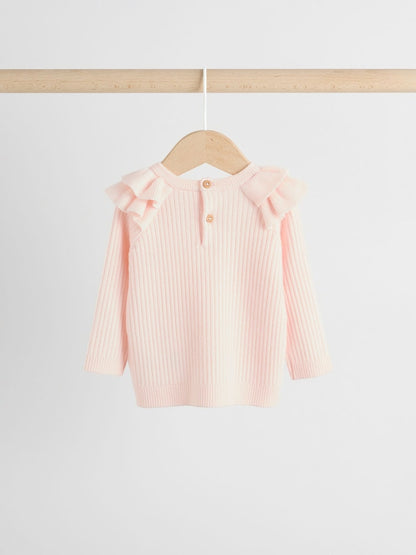 Light Pink Baby Knitted Jumper and Leggings Set 2 Piece (0mths-3yrs)
