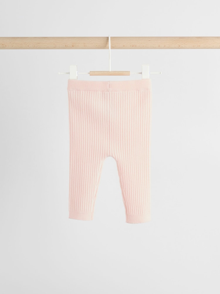 Light Pink Baby Knitted Jumper and Leggings Set 2 Piece (0mths-3yrs)