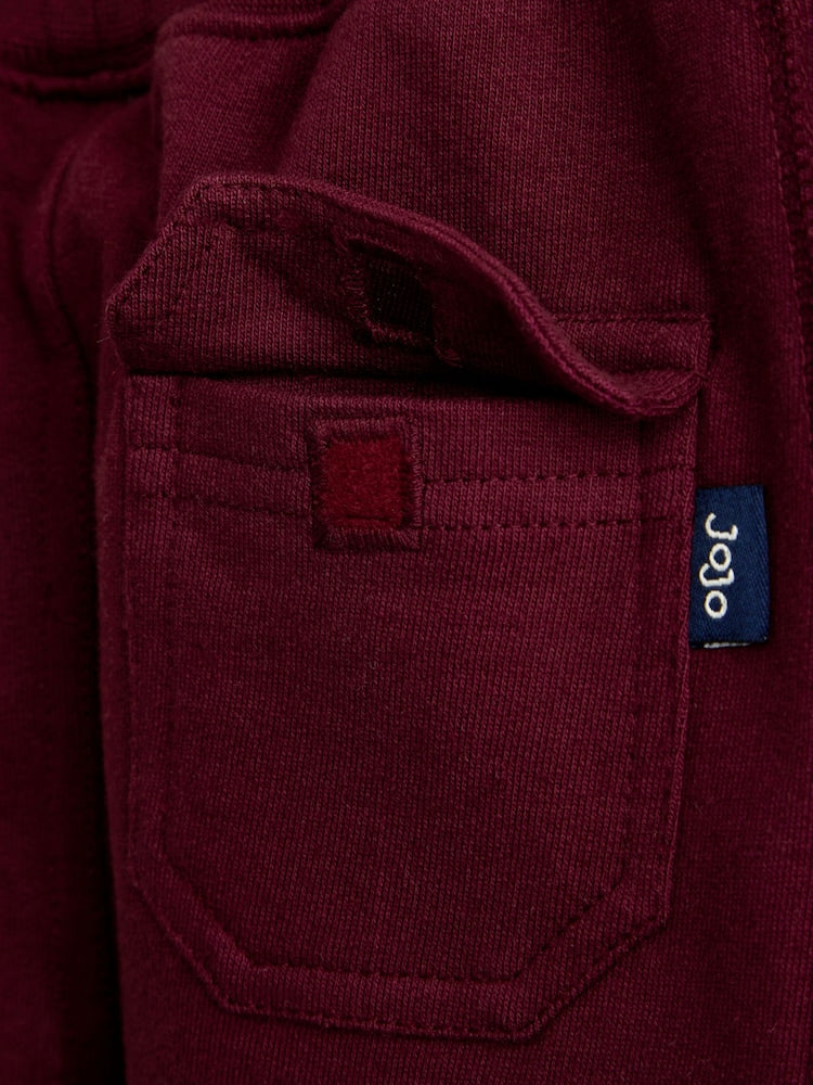 JoJo Maman Bébé Burgundy Red 2-Pack Cargo Joggers - Size 6-12 Months (68-80cm)