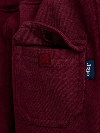 JoJo Maman Bébé Burgundy Red 2-Pack Cargo Joggers - Size 6-12 Months (68-80cm)