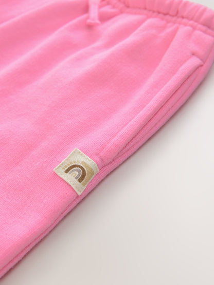 Bright Pink Wide Leg Sweat Joggers (3mths-7yrs) - Size 3-6 Months (62-68cm)