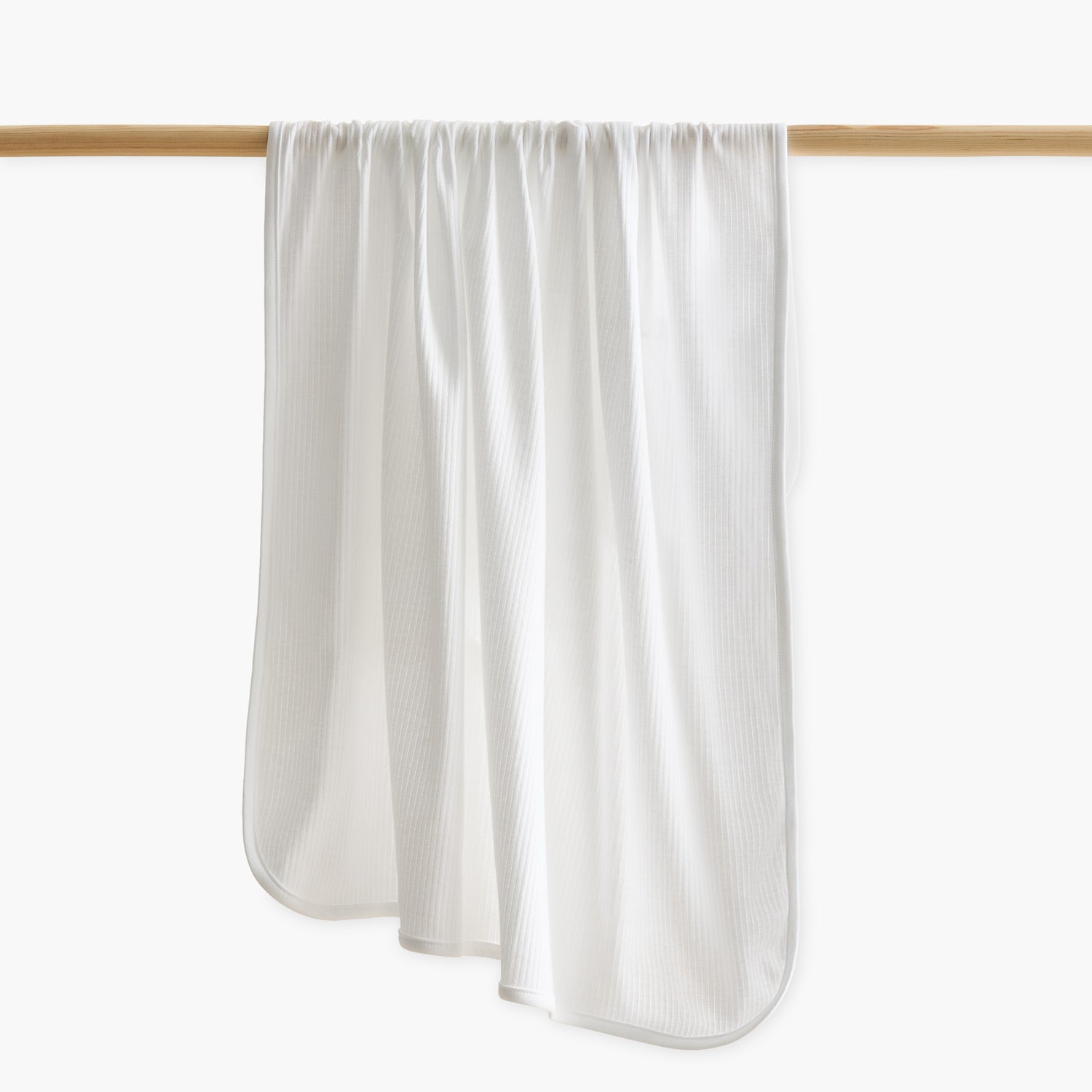 Juniors Ribbed Receiving Blanket - 70x70 cm - White / Free Size