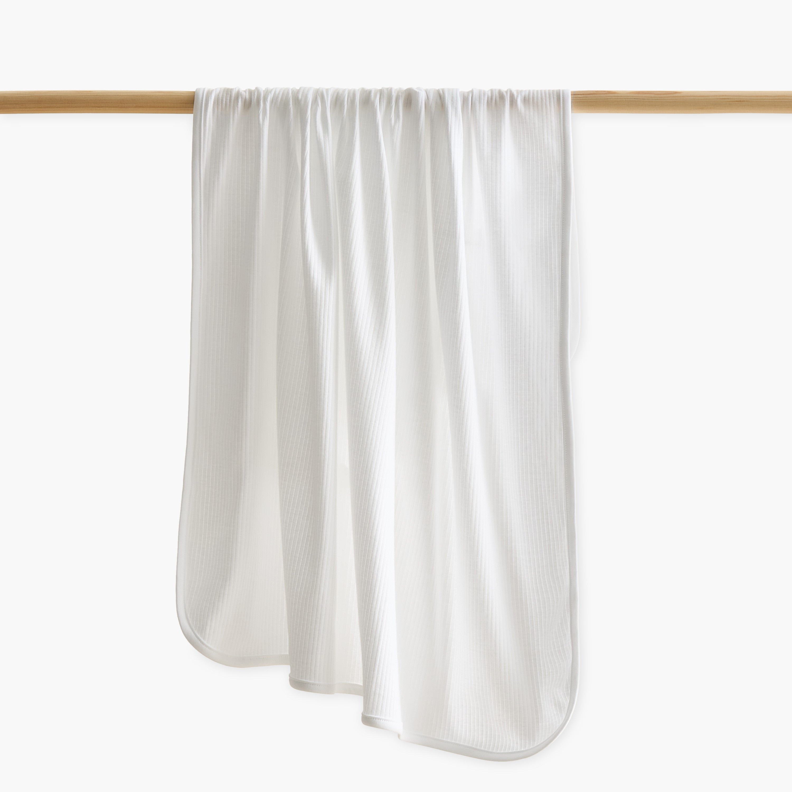 Juniors Ribbed Receiving Blanket - 70x70 cm - White / Free Size